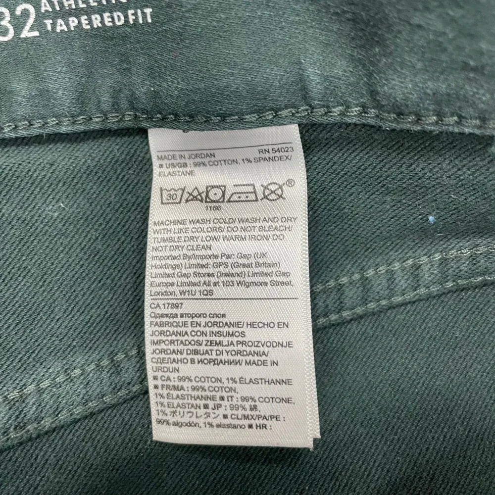Banana Republic Traveler Pants Mens 38x32 Green Athletic Tapered Fit 360745-04
